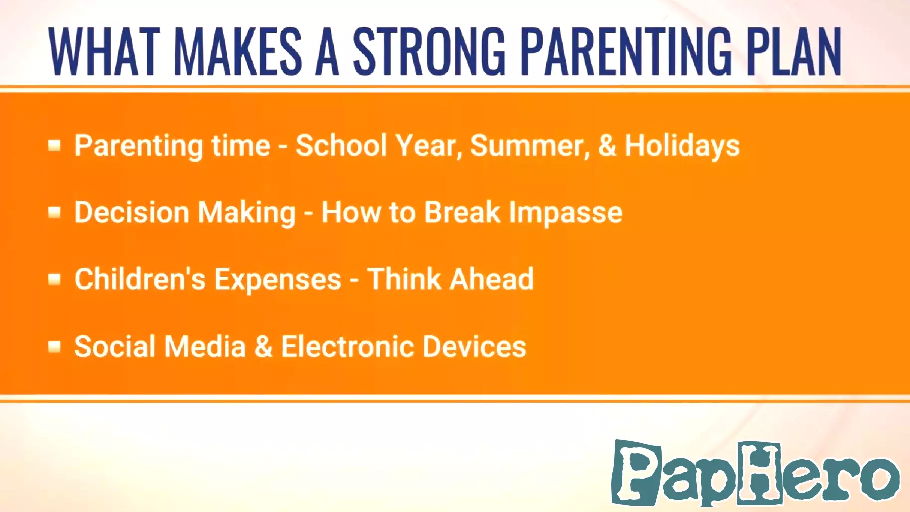 A parenting plan that works for changing family dynamics