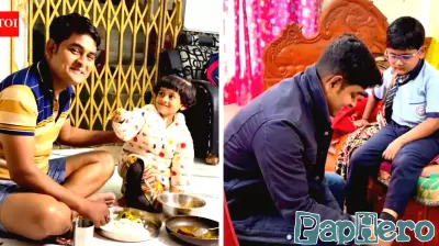 Single Father Suvendu Sarkar: Raising Two Children Alone After Losing Both Parents